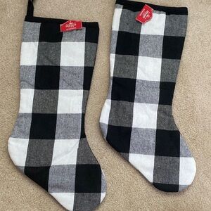 Black and White checkered Christmas Stockings 🧑🏻‍🎄